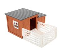 SUPVOX 1 Set di Recinzione per Polli Progetti Scolastici Giocattoli per Animali da Fattoria Recinzione per Polli Pollaio in Miniatura Puzzle 3D Statuetta di Pollo Pasquale