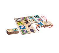SUPVOX 1 Set Educativo Legno per Puzzle per Sviluppo delle Abilità Motorie e Logiche per Attività Indoor e Regali Compleanno Natale