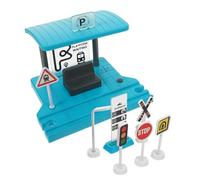 SUPVOX 1 Set giocattoli dei binari del treno di binario ferroviario accessori per binari del treno divertente di piattaforma della stazione AbS Green