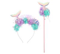 SUPVOX 1 Set magico a cerchio per fata accessori sirena da donna coda adornare oggetti di scena del costume cosplay della sirena Croona di testa per ragazze
