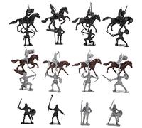 SUPVOX 1 Set Miniature Soldatini e Cavaliere con Cavallo Figure Ruolo e Decorazioni per Miniature e Progetti Scolastici