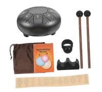 SUPVOX 1 Set Strumenti Musicali Steel Tongue Drum Kit Strumento Percussione per Insegnamento Musicale e Riabilitazione Spirituale Facile da Usare e Pratico per Colore Argento Vintage