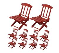 SUPVOX 10 Mini Da Spiaggia Mobili Da Giardino in Miniatura Mobili Da Giardino Per Case Delle Casa Delle Mini Poltrona Marrone Chiaro Abs