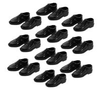 SUPVOX 10 Paia Scarpe Miniature Uomo Nero Scala per Scarpe Plastiche Piccole per Casa delle Accessori Decorazioni Micro Paesaggio