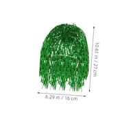 SUPVOX 10 Parrucche Colorate Plastica per Feste e Cosplay Parrucche Shiny per Halloween e Masquerade Copricapo Divertenti e Alla Rosso Verde Blu