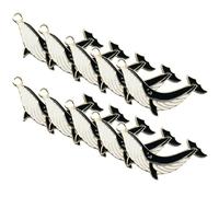 SUPVOX 10 Pezzi Ciondoli a Forma di Balena in Lega Portachiavi Creativi Decorativi Accessori per Creazione Gioielli e Forniture Artigianali Pendenti per Collane e Braccialetti per