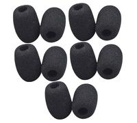 SUPVOX 10 Pezzi Copri Microfono Schermo Antivento Per Microfono a Bavero in Spugna Per Cuffie Wireless, Compatibile Per Conferenze, Didattica e Uso Vocale, Design Mini Per Trasporto e Mani Libere