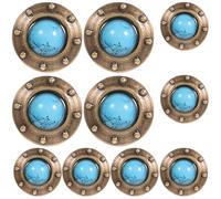 SUPVOX 10 Pezzi Fibbie Concho Vintage per Chiusura a Vite in Pelle Bottoni Decorativi Fai da Te in Lega e Acrilico Ornamenti Retrò Compatti per Borse Cinture e Valigie