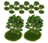 SUPVOX 10 Pezzi Mini Alberi Modello in Plastico Design Realistico, Decorazioni per Diorama Educativi e Paesaggi Ferroviari, per Insegnare Concetti Architettonici