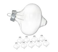 SUPVOX 10 Pezzi Palline Natale Trasparenti Forma Vuoti Cuciture per Decorazioni da Te per Vetrine e Decorazioni Natalizie ed Esterni