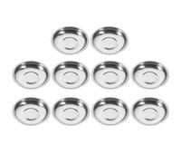 SUPVOX 10 Pezzi Piatti per Salsa in Acciaio Inossidabile 10 Cm Rotondi Profondi per Condimenti e Antipasti, Piccoli Piatti di Metallo per Servire Dessert e Intingoli, Set per Cucina