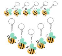 SUPVOX 10 Pezzi Portachiavi Ape per Keychain api Compleanno Carino Portachiavi novità Portachiavi Ciondolo Ape Cartone Animato Ciondolo Zaino Acrilico Yellow