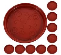 SUPVOX 10 Pezzi Sottovasi Rotondi in Plastica per Piante Vassoi Raccogliacqua per Fioriere Resistenti e Facili da Pulire per Piante da e Balcone
