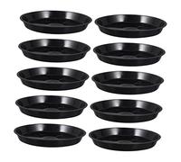 SUPVOX 10 Pezzi Sottovasi Rotondi in Plastica Vassoi Resistenti per Piante da ed Esterno Base Antiscivolo per Fioriere e Aiuolper Giardinaggio e Protezione Pavimenti