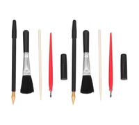 SUPVOX 10 Pezzi Strumento per Graffiare la Pittura, Penna Grattabile | Forme Diverse, Set da Due Pezzi, Legno e ABS Metallo, per Studi Creativi e Progetti Artigianali