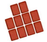 SUPVOX 10 Pezzi Vassoio Rettangolare per Piante da Color Terracotta Sottovaso per Fioriere da Ed Esterno Design Duraturo e per Ottimizzare Drenaggio e delle Piante