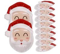 SUPVOX 10 Pz Piatti Natalizi con Natale Piatti Usa e Getta Resistenti per Feste Natale Servizio per Dolci Antipasti Insalata e Biscotti Decorazioni Festive