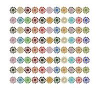 SUPVOX 100 Pezzi Bottoni di Girasole Strass 14 Mm, Bottoni Decorativi Fai da Te per Cucito Abbigliamento, Accessori Creativi per Maglioni, Camicie e Vestiti, Colori Misti Colore Casuale