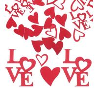 SUPVOX 100 Pezzi Coriandoli di Carta Rossi per Matrimonio e Festa, Decorazioni Romantiche e Stabili per San Valentino e Anniversari