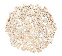 SUPVOX 100 Pezzi Lettere di Legno Miste Alfabeti Cursive Tagliate per Diy Decorazioni Artigianali Legno Naturale Liscio e Doppia Faccia Pitturabile Accessori Educativi per Progetti