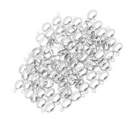 SUPVOX 100 Pezzi Perline a Tubo in Acciaio Inossidabile Saldatura Robusta Anelli Curvi per Braccialetti e Collane Fai da Te Accessori Lucidi e Resistenti per Creazione Gioielli Comodi