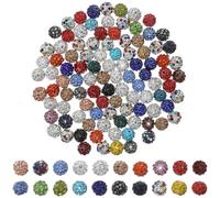 SUPVOX 100 Pezzi Perline per Gioielli in Argilla Polimerica Rotonde, Perline Sfuse da Braccialetti e Orecchini, Facili da Infilare, Resistenti allo Sbiadimento