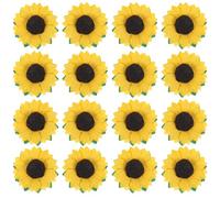 SUPVOX 100 Pezzi Teste di Girasole di Carta Giallo Brillante, Decorazioni Fai da Te per Scatole Regalo e Bomboniere, Accessori Fotografici Matrimonio e Addobbi per Feste