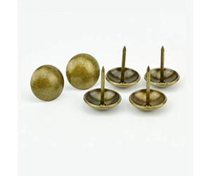SUPVOX 100pcs 10mm Diametro Antique Tappezzeria Tappe Mobili Nails Pins Assortimento Kit per Mobili Imbottiti Cork Board o progetti Fai da Te - Argento