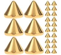 SUPVOX 100Pcs Rivetti Dorati 0.39In Cono Di Proiettile Acrilico Punk Borchie Per Bracciali Fai Da Te Perline Distanziali Accessori Per Decorazione Scarpe Borse E Giacche