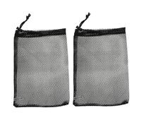 SUPVOX 10pezzi Borsa Da Gioco Rete Per Palloni Sacchetti Di Stoccaggio Portatili Per Sport e Attività All Aperto Materiale Resistente e Lavabile Nero