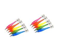 SUPVOX 10pezzi Esche Luminose Per Pesca Notturna Ganci Per Calamari Forma Di Pesce Ganci Da Pesca Colorati Per Pescia e Salata