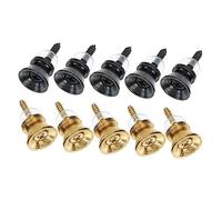SUPVOX 10pezzi Metal Strap Buttons for Guitar and Ukulele Non- Strap Locks Easy to Install Finish and Practical