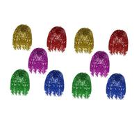 SUPVOX 10pezzi Parrucche da Festa in Plastica Lucide Parrucche alla Moda per Cosplay Colorate per Travestimenti Copricapo per Feste Tema Divertenti per Halloween e Carnevale