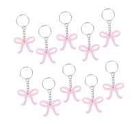 SUPVOX 10pezzi Portachiavi Fiocco Rosa Moderno Di Pz Ciondolo Forma Di Fiocco Accessori Graziosi Per Chiavi e Borse Realizzati in Pvc Resistente