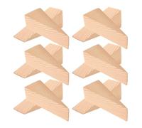 SUPVOX 12 Fermaporta in Legno Massello Triangolari Antiscivolo, Cunei per Porte e Mobili, Blocchi di Legno Naturale per Apertura Verso L’Esterno, Accessorio Multifunzione per Ufficio