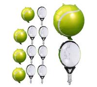 SUPVOX 12 Palloncini Tennis in Mylar Metallizzati Decorazioni Palloncini Verde e Pastello e Palla da Tennis Leggeri e Resistenti per Feste Sportive