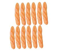 SUPVOX 12 Pezzi Imitazione Baguette Mini Arredamento Per La Casa Pane in Miniatura Piccolo Ornamento Alimentare Della Casa Delle Bambole Mini Cibo Mini Pane Resina Arancia