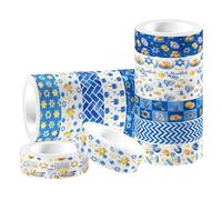 SUPVOX 12 Pezzi Nastro Washi per Hanukkah Nastro Adesivo di Carta Vintage per Scrapbooking e Journaling Adesivi Washi Colorati per Artigianato Fai da Te e Decorazioni Natalizie