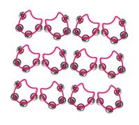 SUPVOX 12 Pezzi Tamburello Portatile per Plastica con Campanellini Strumento Percussione Mano Resistente per Attività Didattiche Feste e Laboratori Musicali