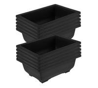 SUPVOX 12 Pezzi Vasi Rettangolari per Bonsai Plastica Leggera con Sottovaso Contenitori e per Piante da Balcone e Ufficio per Addestramento e Piante e