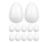 SUPVOX 12 Uova di Schiuma Extra Large per Decorazioni Pasquali, Uova di Pasqua Giganti in Gommapiuma Resistenti da Dipingere, Set Creativo per Artigianato e Progetti Manuali