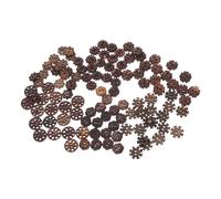 SUPVOX 120 Pezzi Bottoni in Legno Vintage a Forma di Fiore Bottoni Rotondi Decorativi per Cucito e Scrapbooking Accessori Artigianali per Abbigliamento e Progetti Fai da Te