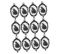 SUPVOX 12pezzi Ciondoli in Tema Halloween Forma Corvo Accessori Per Creazione Gioielli Forniture Per Collane e Bracciali Da Te