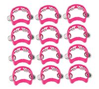 SUPVOX 12pezzi Tamburello Campana per Ragazzo Ragazza Leggero e Portatile con Quattro Campanelle Tintinnanti per Sviluppare Coordinazione Occhio-mano e Scoprire Ritmo per Uso in Classe