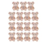 SUPVOX 15 mini orsetti di peluche - Bomboniere per feste di matrimonio - Accessori fai da te - Piccoli animali di peluche per baby shower e compleanni