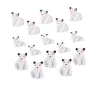 SUPVOX 15 Miniature Bianco in Resina Decorazioni Impermeabili per Giardino Ufficio e Casa Modelli Animali Polari Resistenti e Facili da Pulire