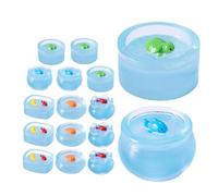 SUPVOX 15 Miniature Luminous Fish Bowl Ornaments in Resin For Dollhouse And Micro Landscape Decor Glow in The Dark Accessories For