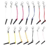SUPVOX 15 Pezzi Laccio per Cellulare con Tappi Antipolvere e Moschettoni in Metallo e Plastica Leggero Facile da Attaccare e Staccare per Accessori DIY e Artigianato Colore Casuale