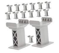 SUPVOX 15 Pezzi Supporti Multilivello per Ponte Ferroviario in Plastica Blocchi Elevati per Binari Compatibili con Tutti i Marchi Rinforzi Stabili per Terreni Complessi e Treni Pesanti