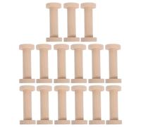 SUPVOX 15 Rocchetti di Legno per Cucito e Artigianato Bobine Vuote in Legno Naturale 3X7 CM Portafilo Vintage per Organizzazione Filati e Decorazione Casa